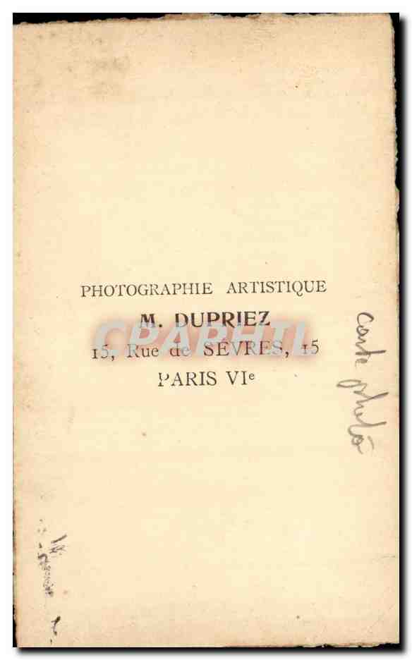 Portret van vier personen — M. Dupriez, Parijs VIe — Achterkant