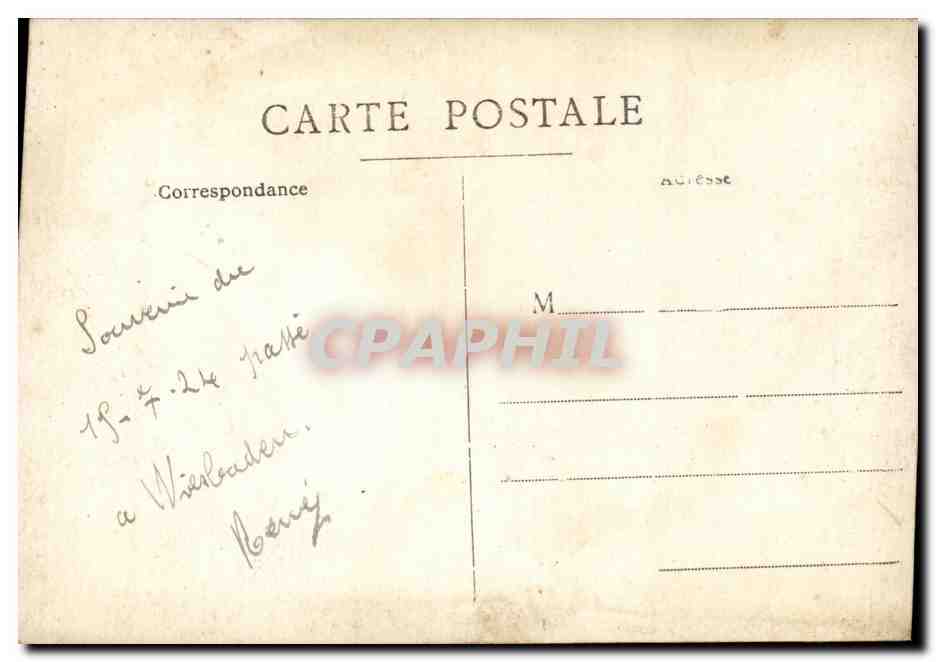 Soldats en chambre d'hôpital — Wierbadeen — Carte postale — Achterkant