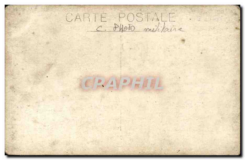 CARTE PHOTO Soldats militaria groupe C Sortie 27 mars 1920 — Rückseite