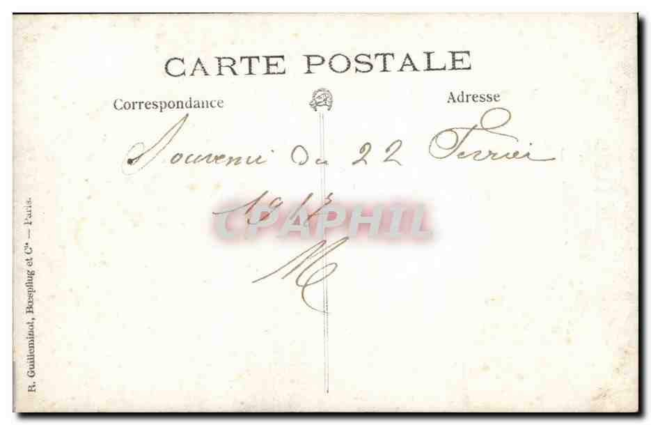 Deux soldats français — studio — R. Guilleminot, Bresphing et Cie, Paris — Achterkant