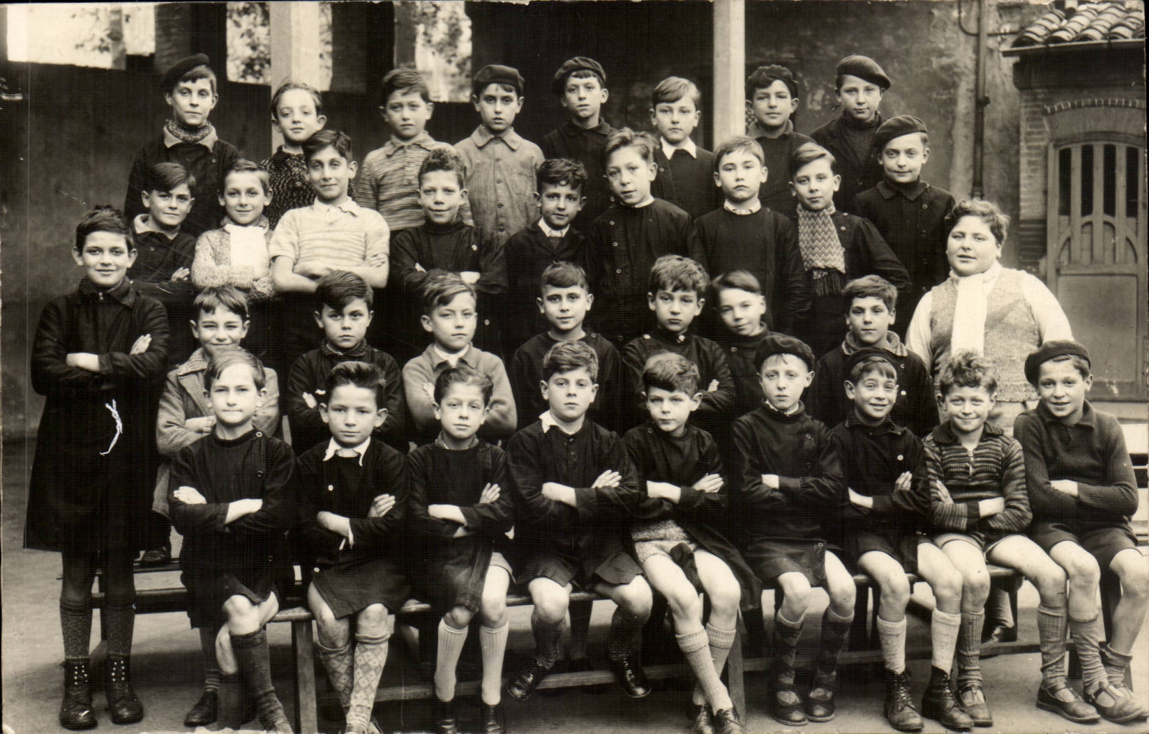 CARTE PHOTO Ecole ecoliers enfants