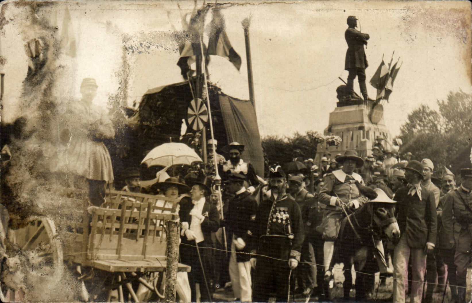 CARTE PHOTO Carnaval Ane donkey mule folklore