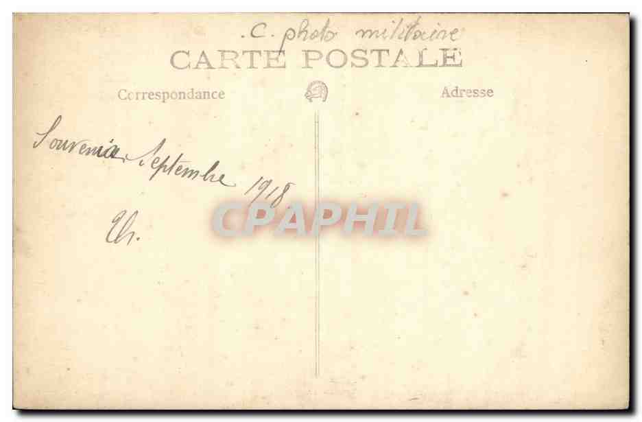 CARTE PHOTO Couple et enfants — Rückseite