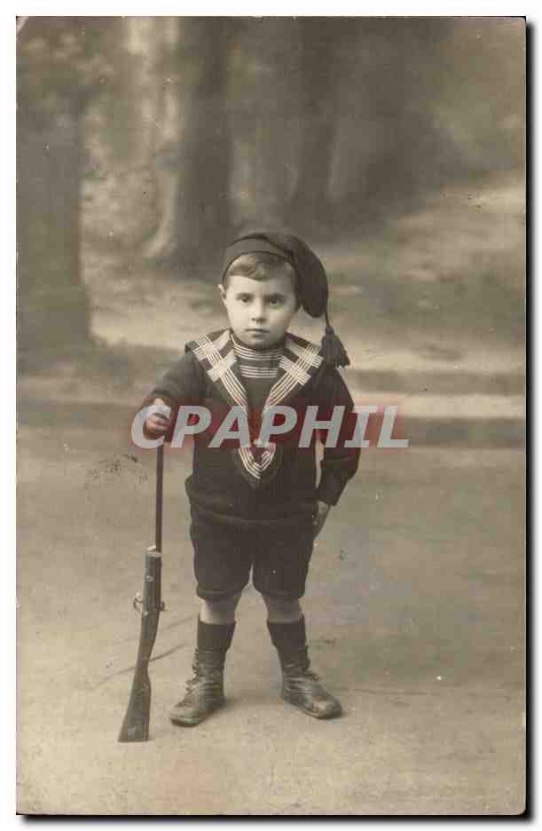 CARTE PHOTO Enfant soldat