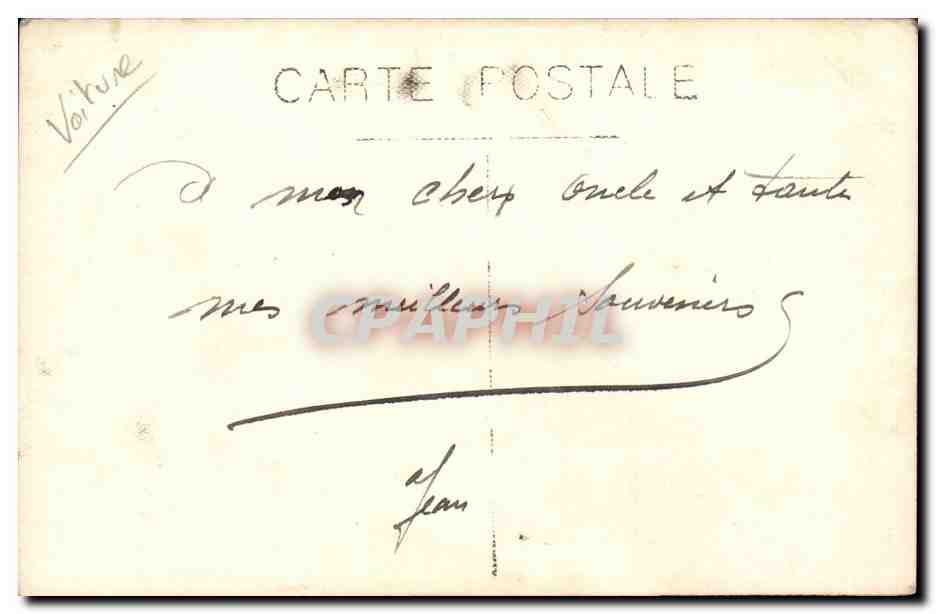 CARTE PHOTO Automobile car — Rückseite