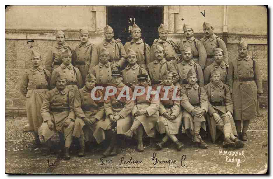 CARTE PHOTO Militaires Militaria 2eme section Rodez