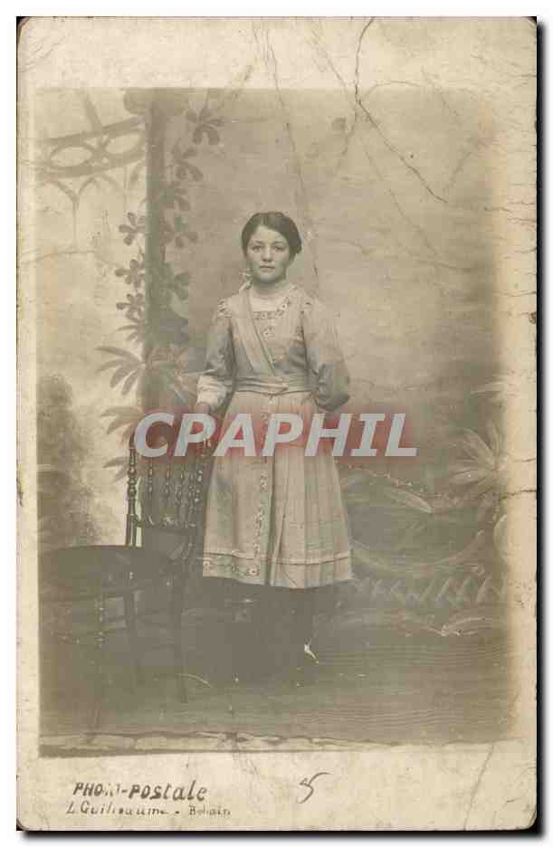 CARTE PHOTO Jeune fille