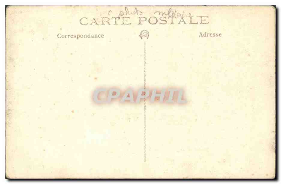 Quatre soldats — pose en extérieur — éditeur CPAPHIL, n° de série 54 — Verso