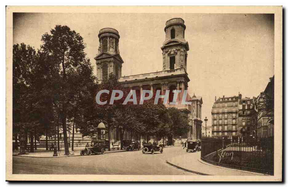 Paris 6 - Eglise et Place Saint Suplice - CPA 