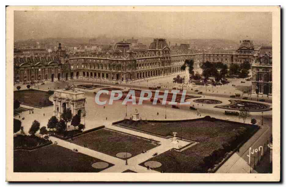 Paris - 1 - Perspective sur la Place de Carroussel - CPA 