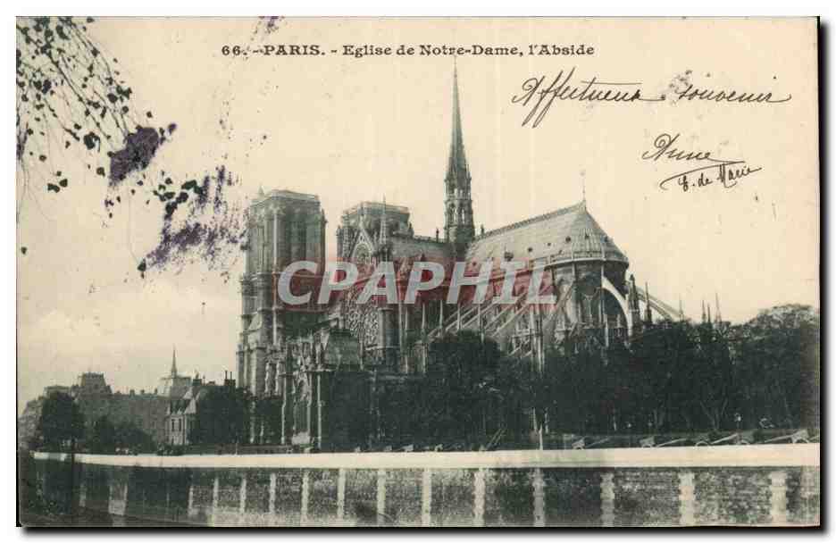 Paris - 4 - Abside Notre Dame - CPA 