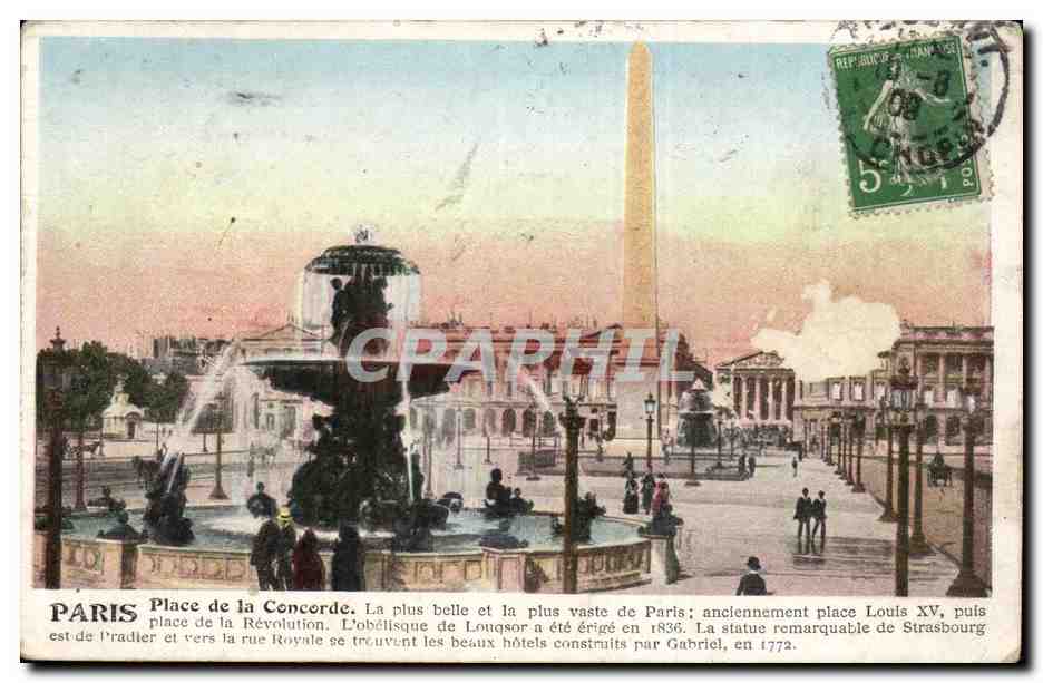 Paris - 5 - Place de la Concorde - CPA 