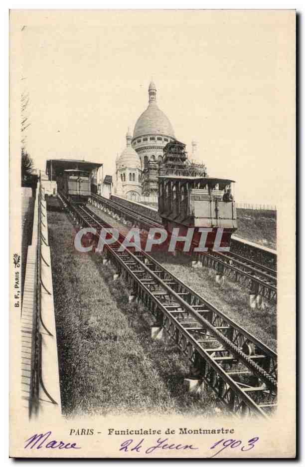 Paris - 14 - Funiculaire de Montmartre - CPA 