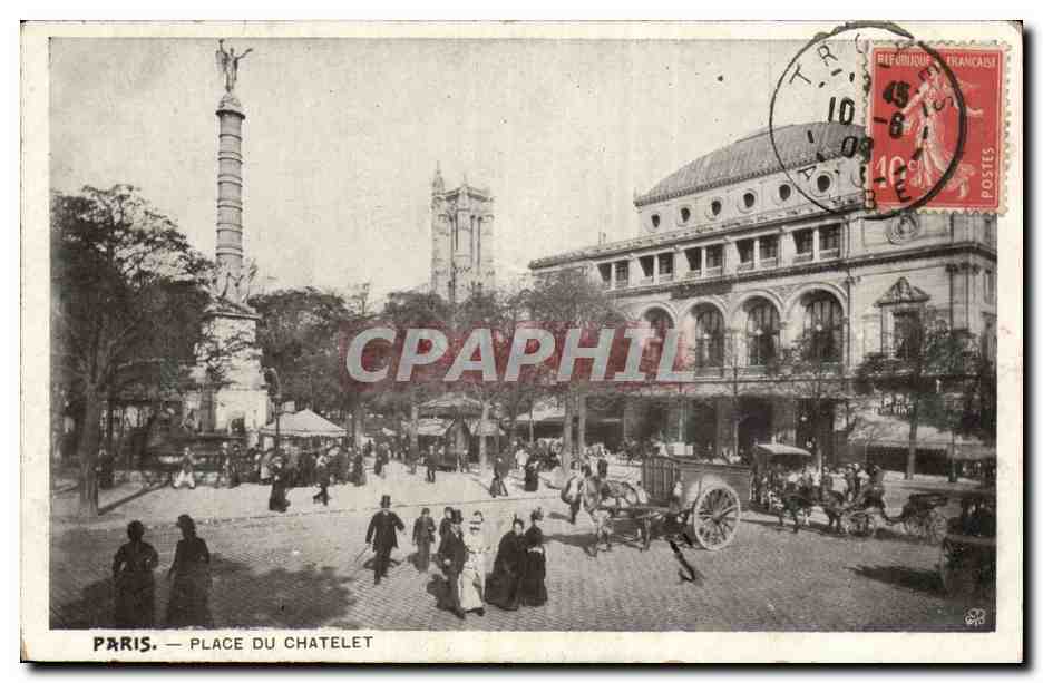 Paris - 1 - Place du Chatelet - CPA 