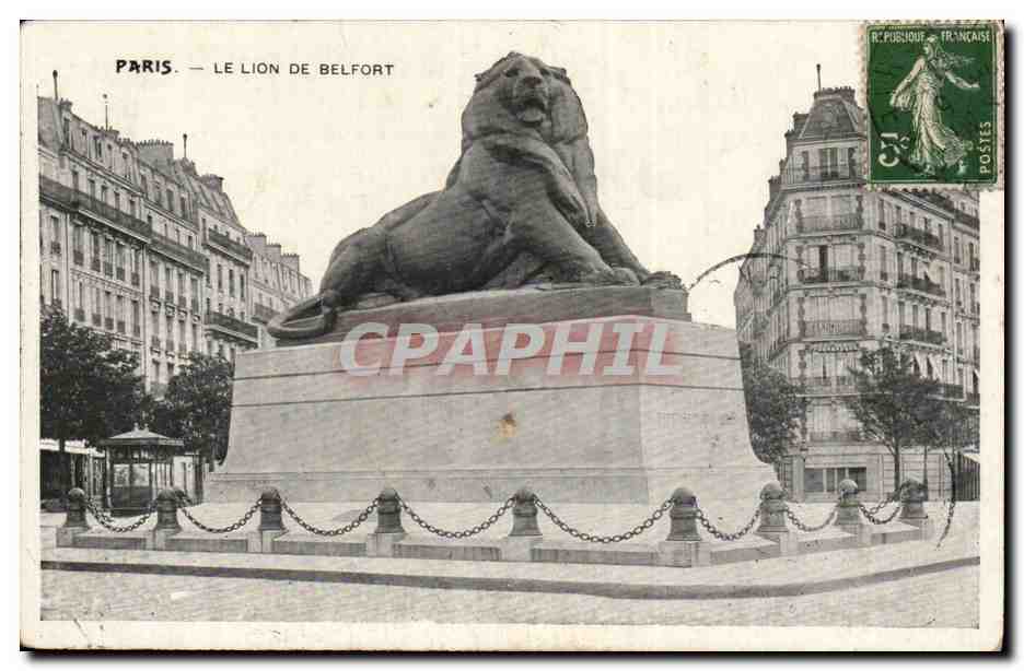 Paris - 14 - Le Lion de Belfort - CPA 