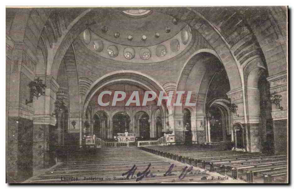 Lourdes - Interieur du Rosaire - CPA 