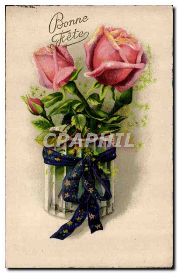 Fantaisie - Fete - Fleur - Bonne Fete - CPA - CPA 