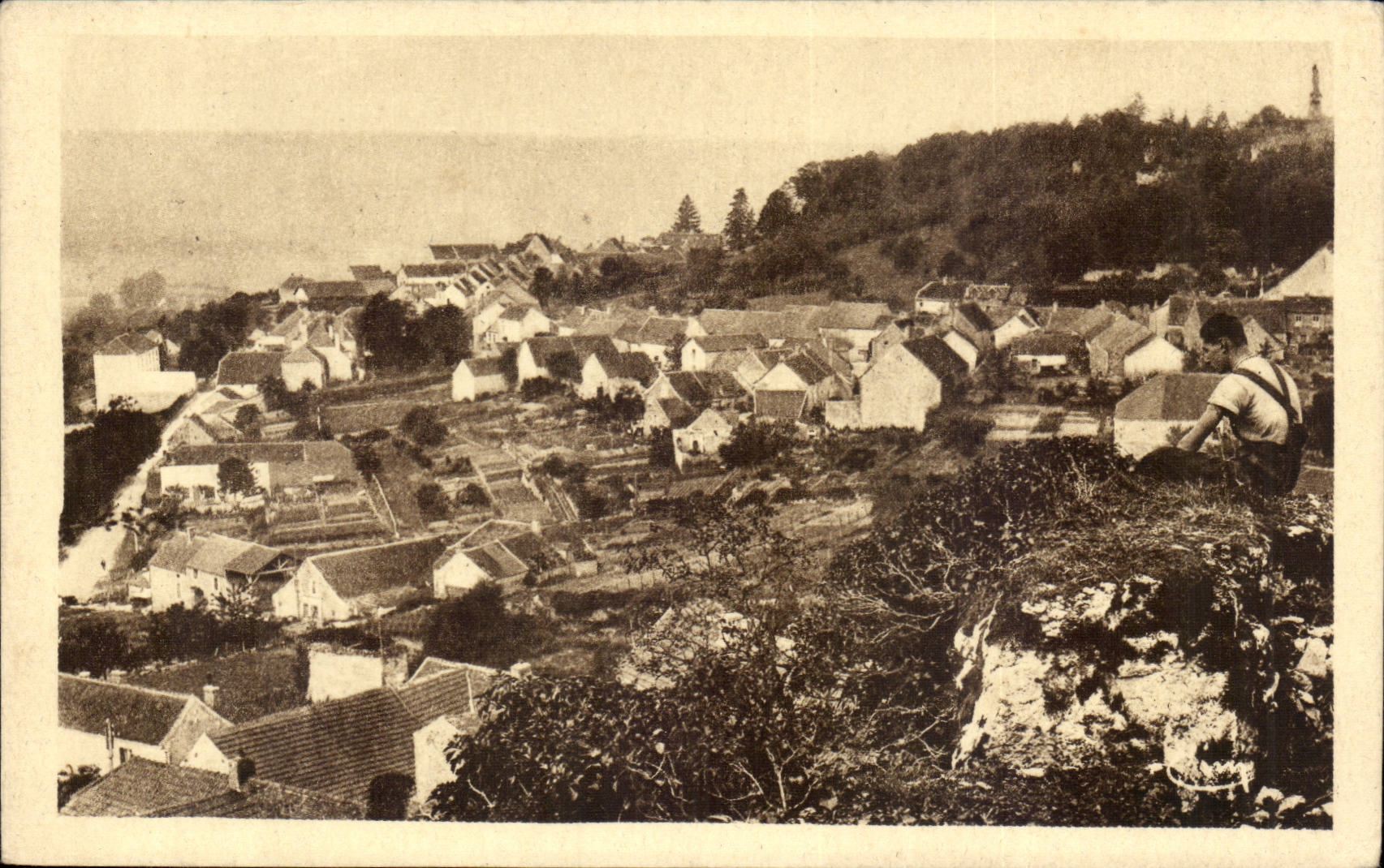 Alise Sainte Reine - Vue Generale et vue de la Place - CPA 