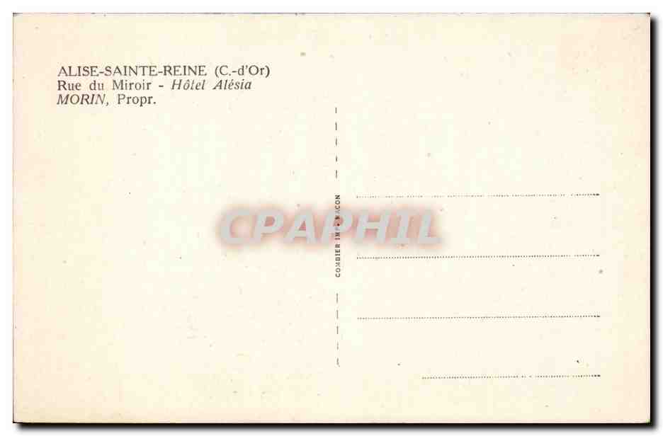 Alise-Sainte-Reine — Rue du Miroir — Hôtel Alésia — éditeur Coabier — Reverso