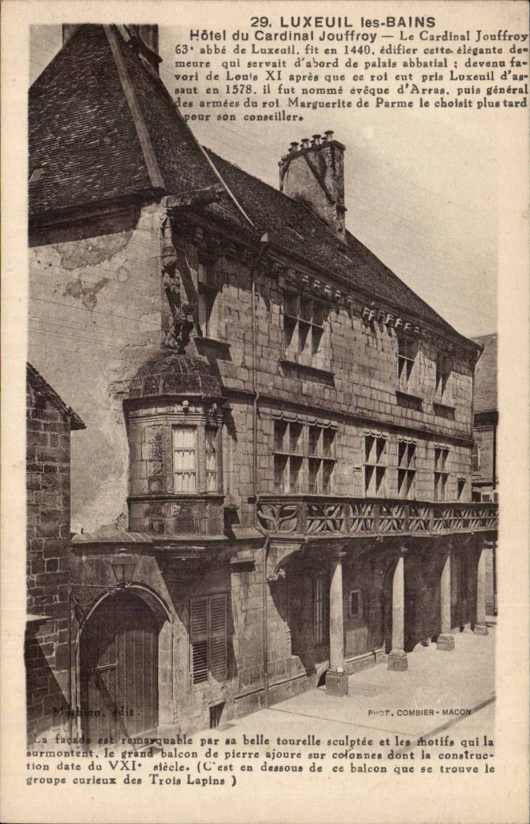 Luxeuil Les Bains - Hotel du Cardinal Jouffroy - CPA 