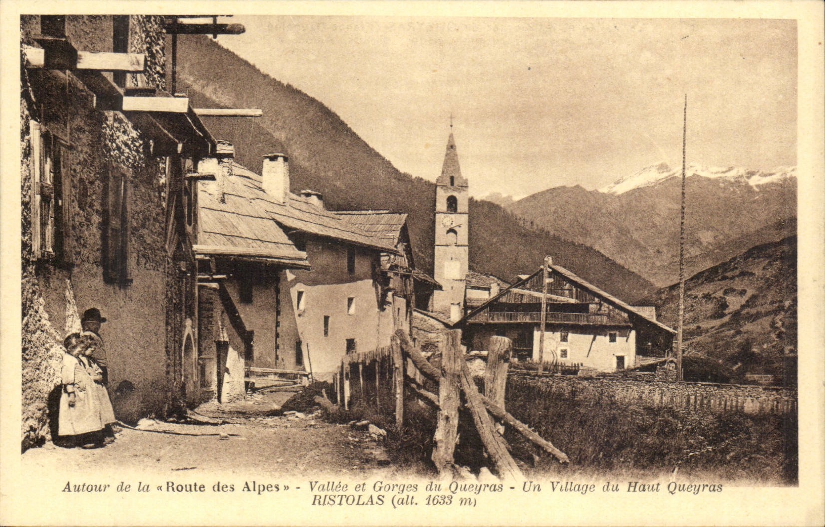 Queyas - Autour de la Route des Alpes - Un Village - Ristolas 1633 - CPA 