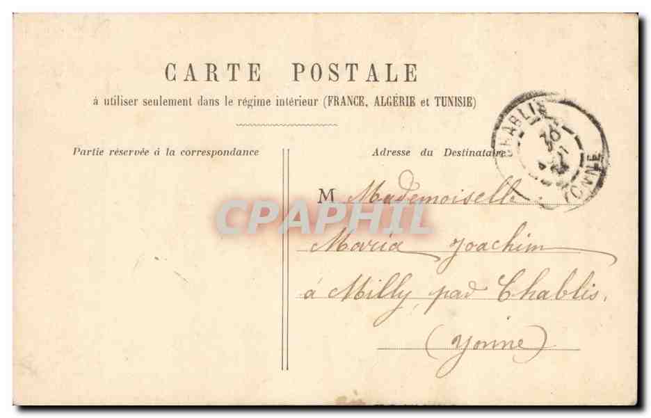 Fantaisie - Couple - velo - cycliste - J viens pres de moi et parons d'amour - CPA  — Rückseite
