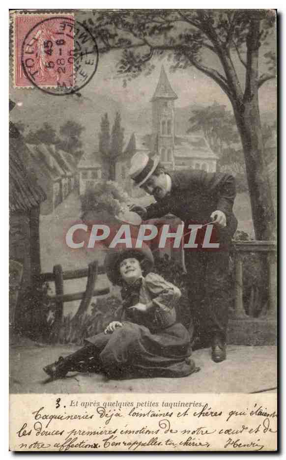 Fantaisie - Couple - Les Amoureux - Et apres quelque peties taquineries - CPA 