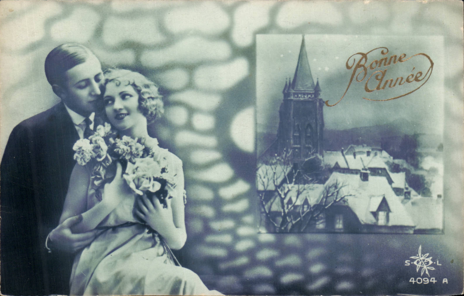 Fantaisie - Couple - Bonne Annee - CPA 