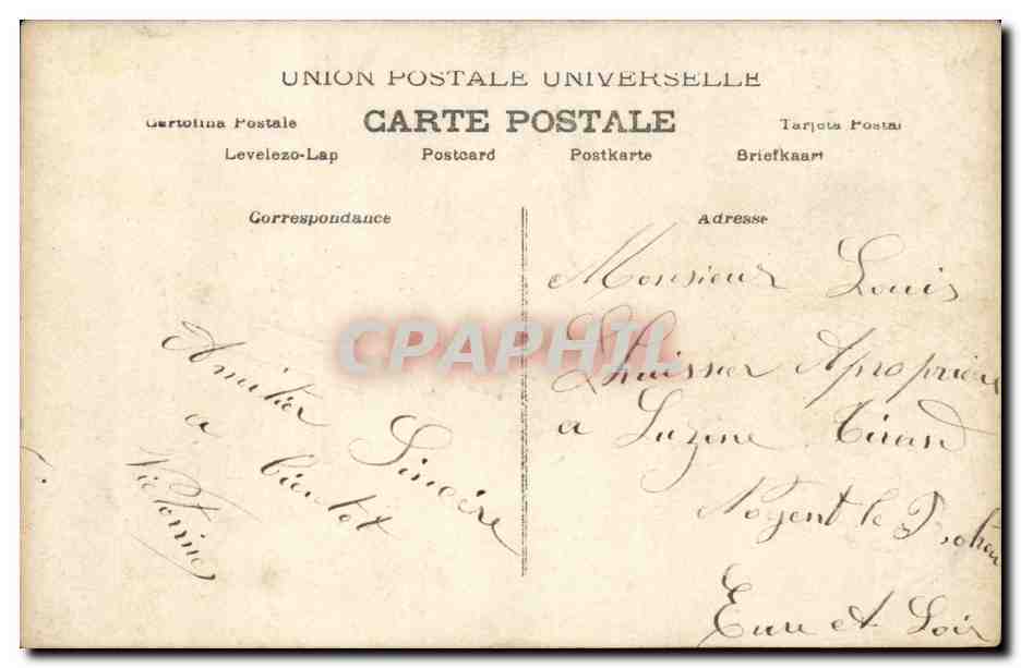 Fantaisie - Couple - Cueillie pour vous - CPA  — Rückseite