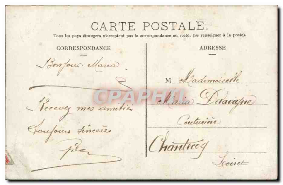 Fantaisie - Couple - Un long fremissement suave et caresseur - CPA  — Rückseite