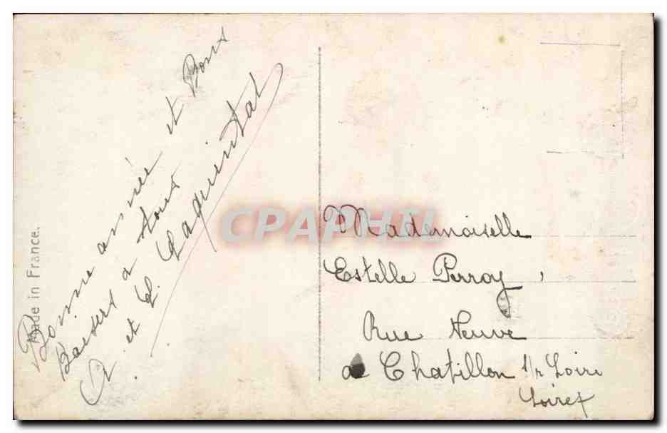 Young couple — Christmas scene — Happy New Year — publisher Bonne Année, no REX 4549 — Back