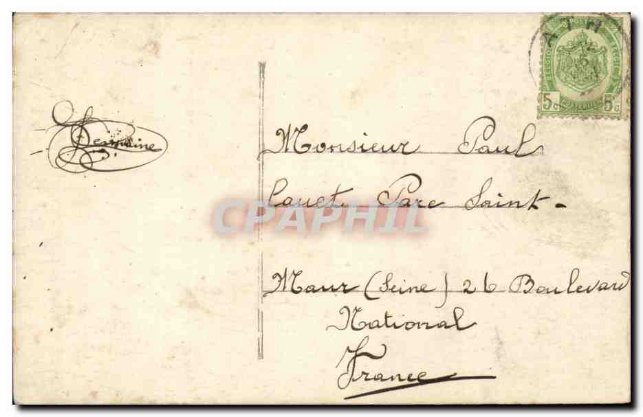 Fantaisie - Couple - La douce Main que vous m'abandonnez - CPA  — Rückseite