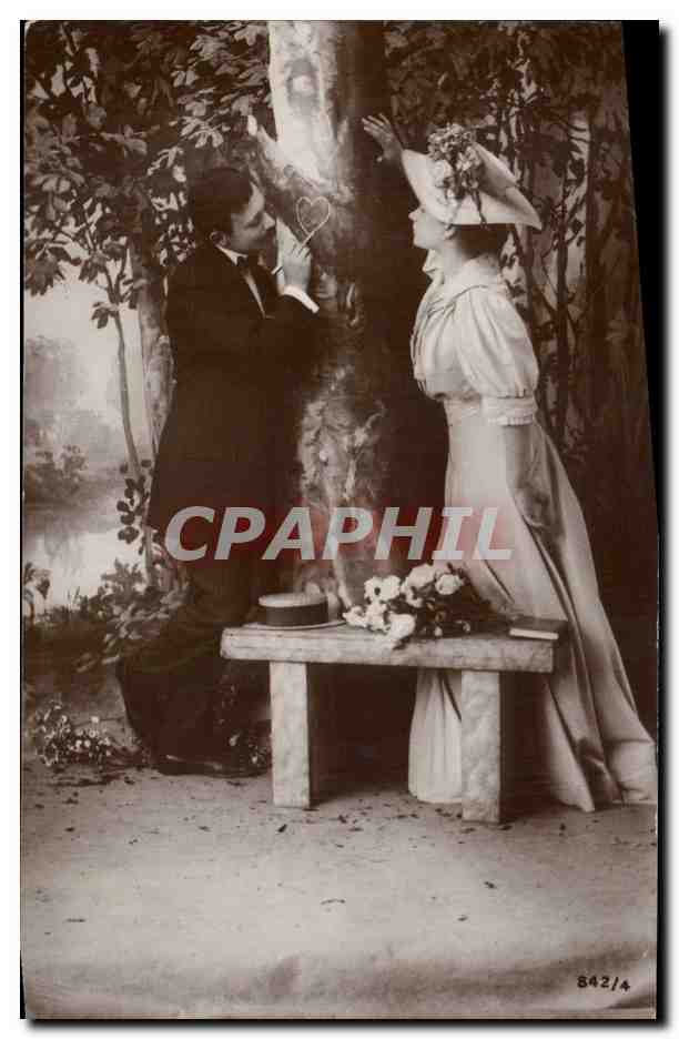 Fantaisie - Couple - jolie couple - CPA 
