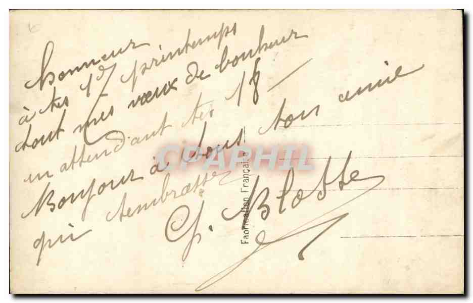 Fantaisie - Couple - woman taking off her fur coat - CPA  — Rückseite