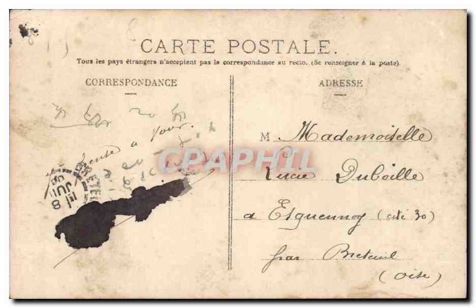 Fantaisie - Couple - Amour - Aimer c'est vie c'est l'heure benie c'est l'eternel reve - CPA  — Rückseite