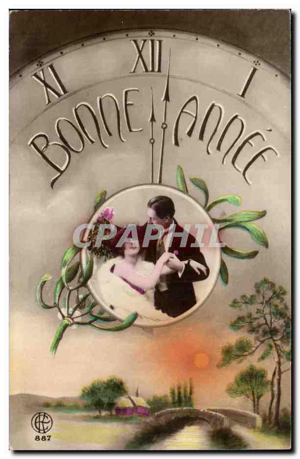 Fantaisie - Couple - Bonne Annee - CPA 