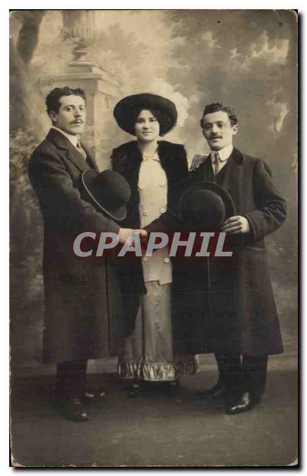 Fantaisie - Couple - jolie famille - CPA 