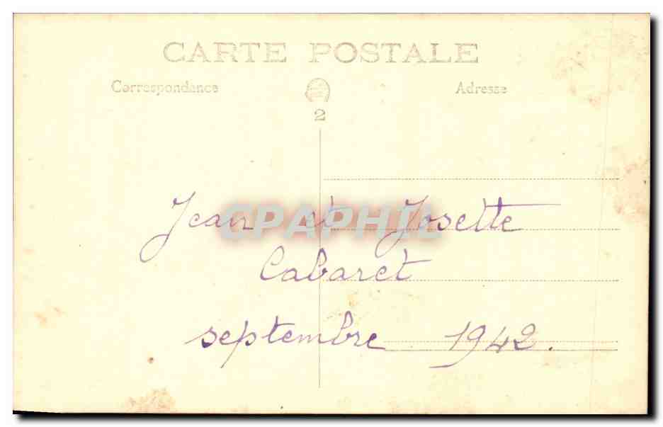 Fantaisie - Enfants - Jean et Josette Cabaret - 1942 - CPA  — Rückseite
