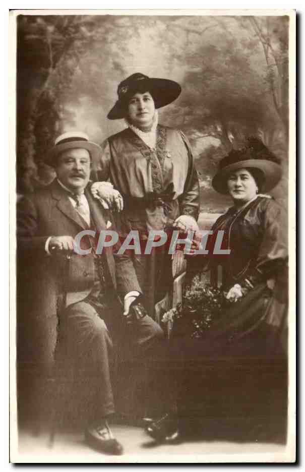 Fantaisie - Deux Femme - Homme - beautiful clothing - CPA 