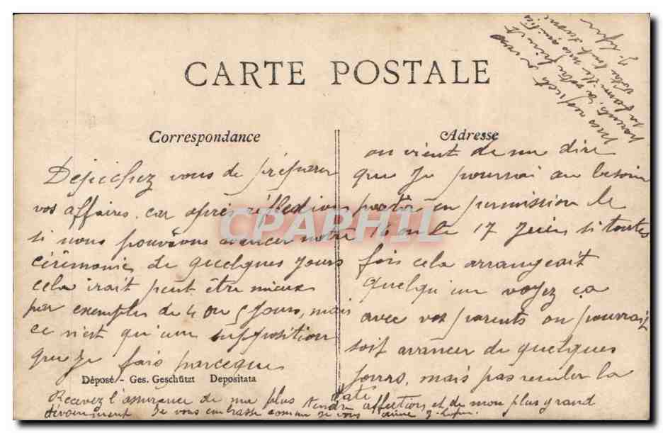 Fantaisie - Couple - Se fiancer sous le gui c'est bonheur en menage - CPA  — Rückseite