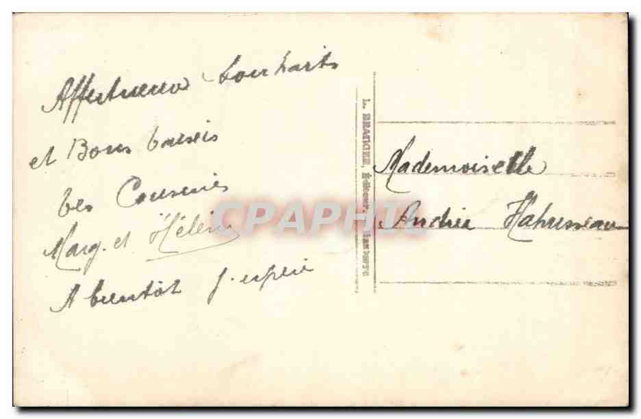 Fantaisie - Couple et Enfant - Bonne Annee - CPA  — Verso