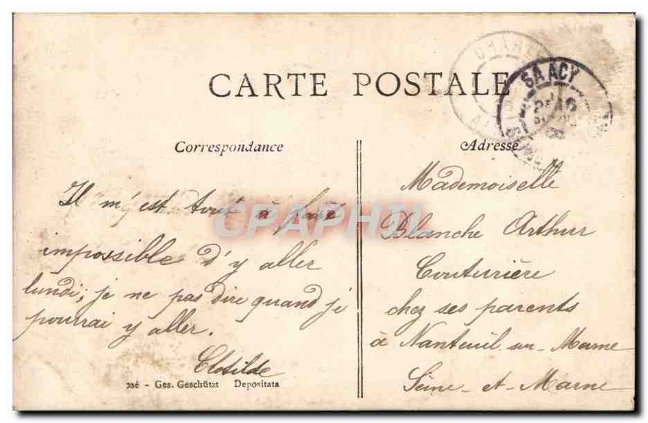 Fantaisie - Couple - mariage - wedding - En semant des baisers - CPA  — Rückseite