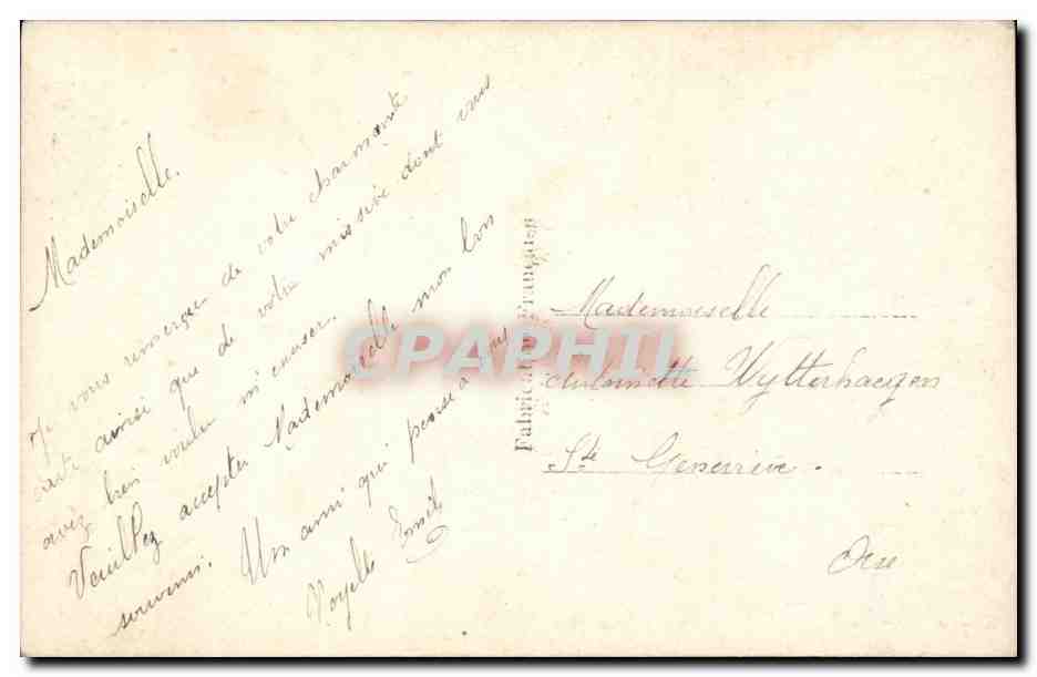 Fantaisie - Couple - Sinceres felicitations - mariage - wedding - CPA  — Rückseite