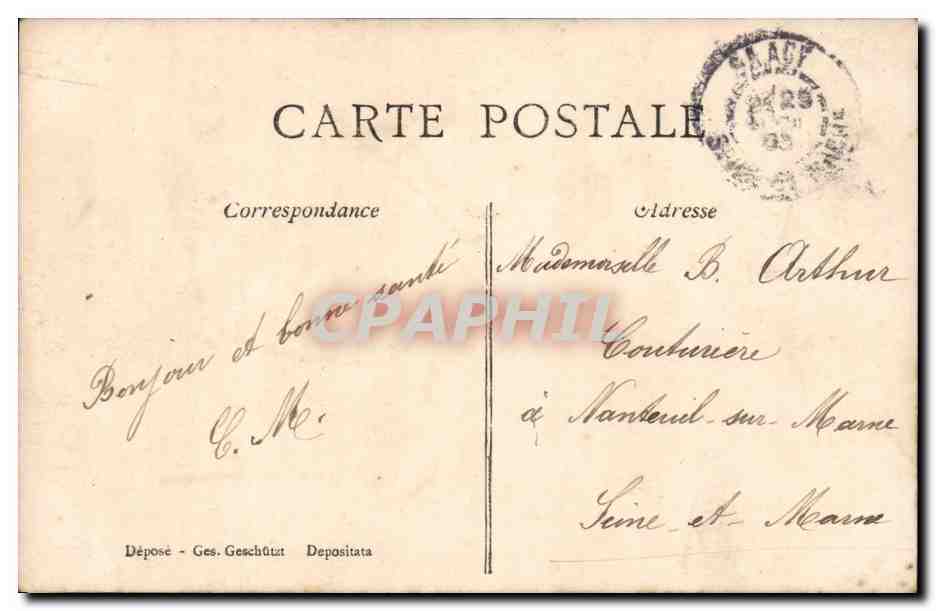 Fantaisie - Couple - On recolte des anges - CPA  — Verso