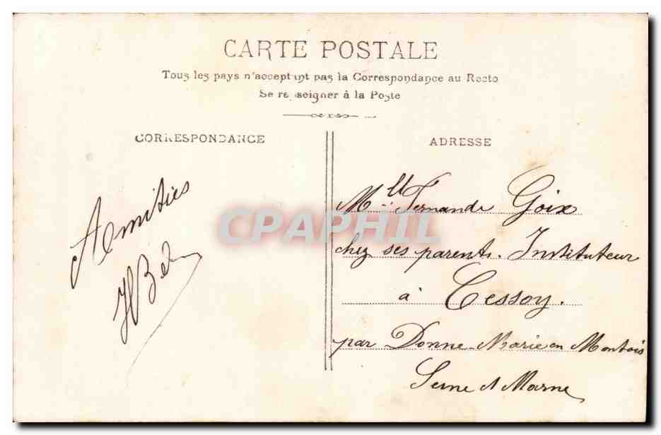 Fantaisie - Couple - Bouquet doux regard gai sourire font palpiter l'ame en delire - CPA  — Rückseite