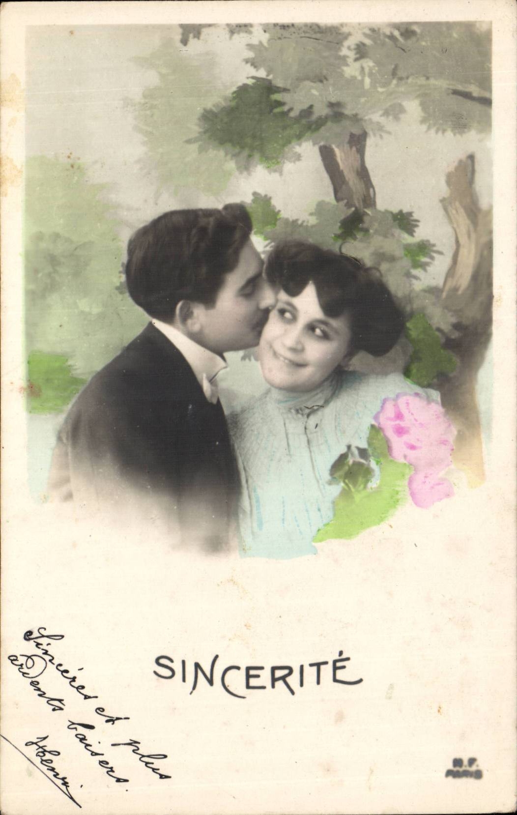 Fantaisie - Couple - Sincerite - CPA 
