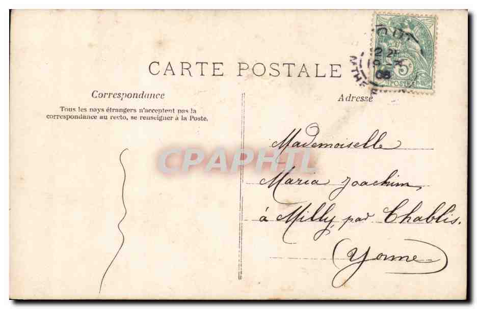 Fantaisie - Couple - Sincerite - CPA  — Verso