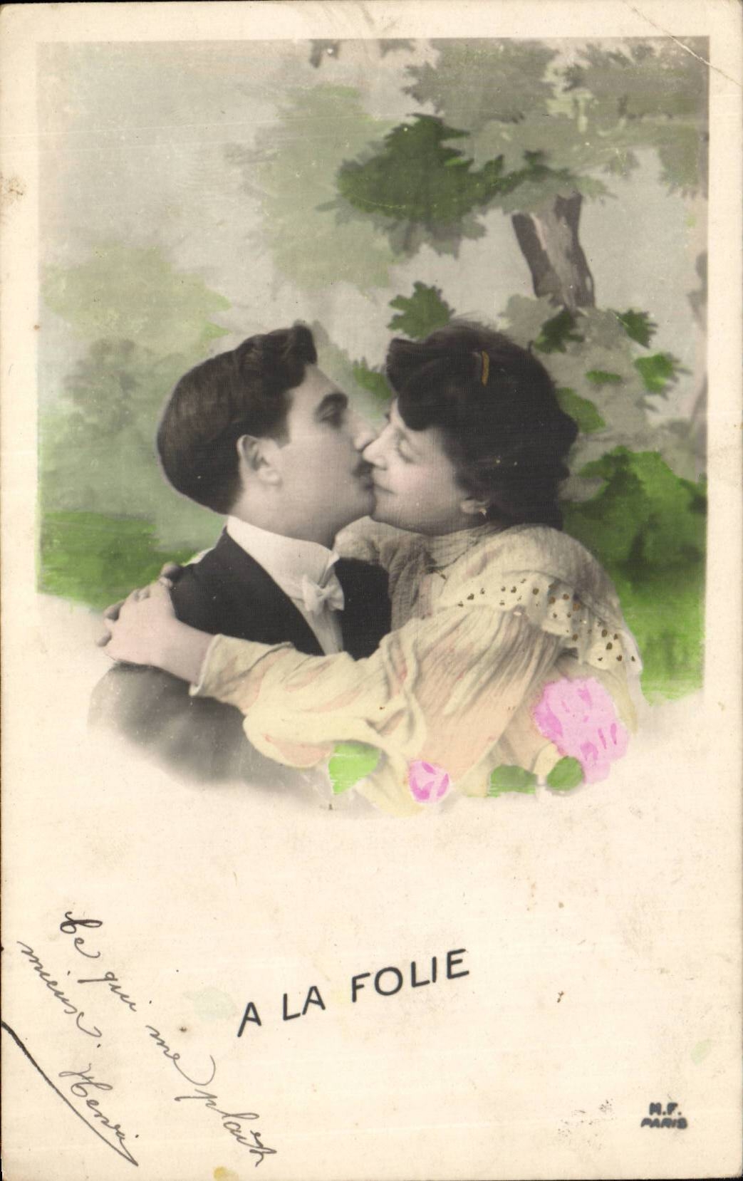 Fantaisie - Couple - A La Folie - CPA 