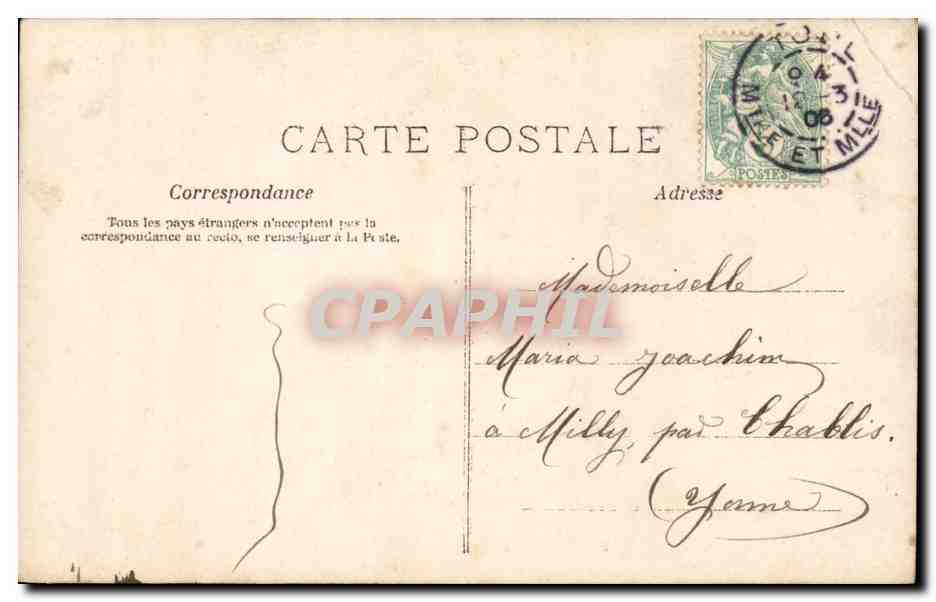 Fantaisie - Couple - A La Folie - CPA  — Verso