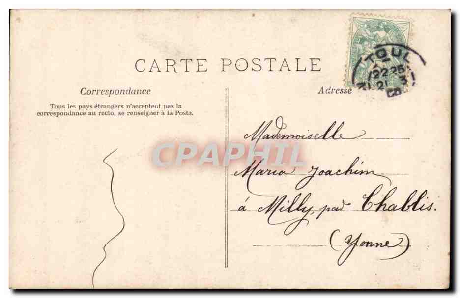 Fantaisie - Couple - Coeur a Coeur - CPA  — Rückseite